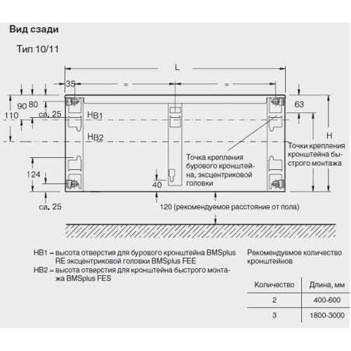 Стальной панельный радиатор Тип 10 Buderus Радиатор K-Profil 10/500/1200 (24) (C)