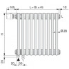 Стальной трубчатый радиатор 2-колончатый Arbonia 2300/04 N69 твв RAL 9016