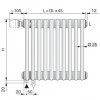 Стальной трубчатый радиатор 2-колончатый Arbonia 2030/58 N69 твв RAL 9016