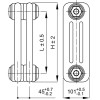 Стальной трубчатый радиатор 3-колончатый IRSAP TESI RR3 3 1000 YY 01 A4 02 1 секция