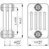 Стальной трубчатый радиатор 5-колончатый IRSAP TESI RR5 5 0365 YY 01 A4 02 1 секция