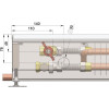 Внутрипольный конвектор длиной 1,1 м - 1,5 м Minib COIL-PO/4 1250