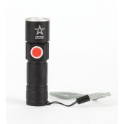 Фонарь светодиодный аккумуляторный MA-601 АР «Циркон» 3Вт регулир. фокус 3 режима Li USB алюм. (блист.) Эра Б0030191