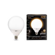 Лампа светодиодная Black 22Вт G125 шар 3000К тепл. бел. E27 1800лм GAUSS 105102122