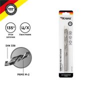 Сверло по металлу 10мм «Стандарт+» (P6M5 M-2) DIN 338 (блист.1шт) Kranz KR-91-0534