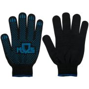 Перчатки вязаные упрочненные (5 нитей) х/б с ПВХ черн. 12497